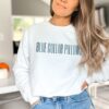 white sweatshirt