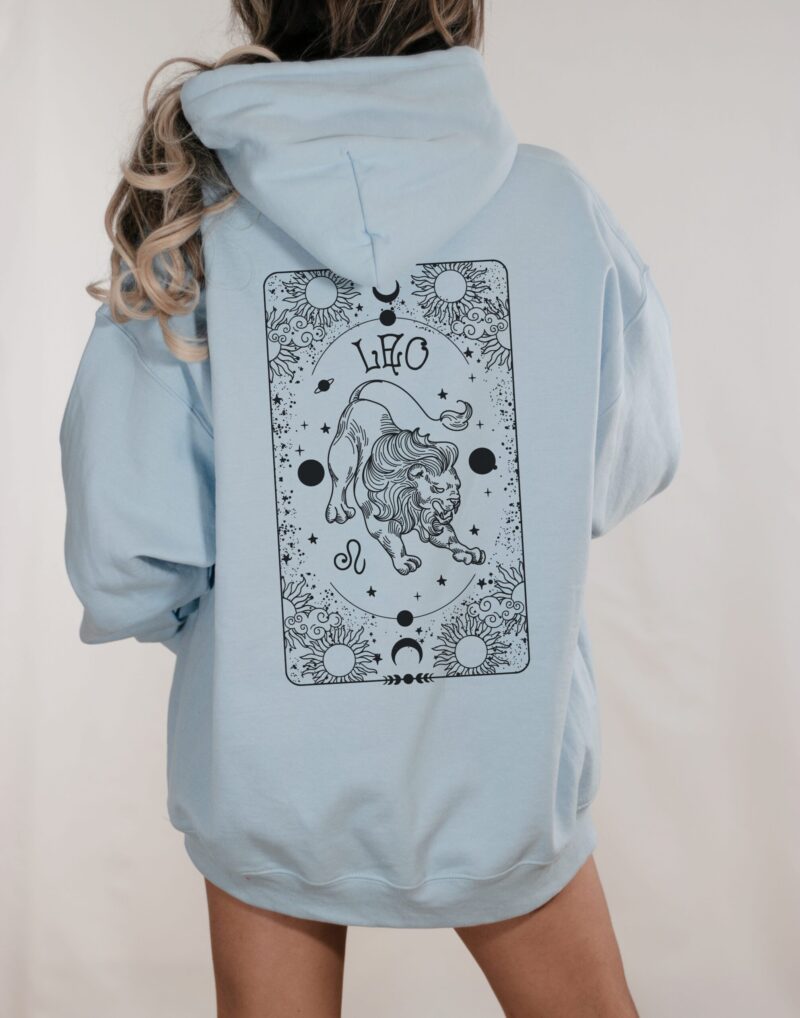 light blue hoodie