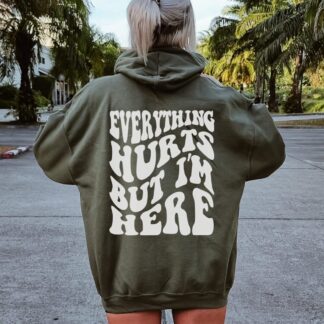 military green hoodie