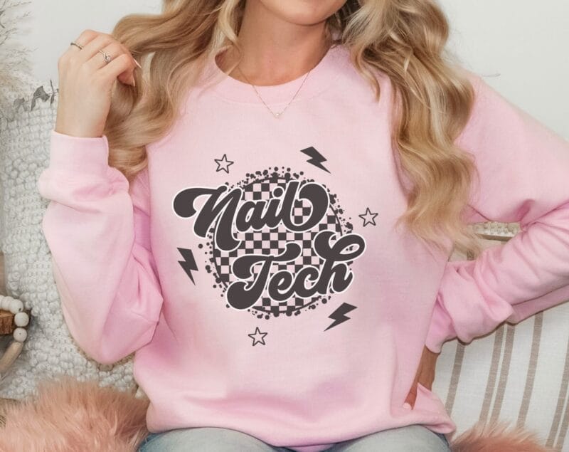 light pink sweatshirt