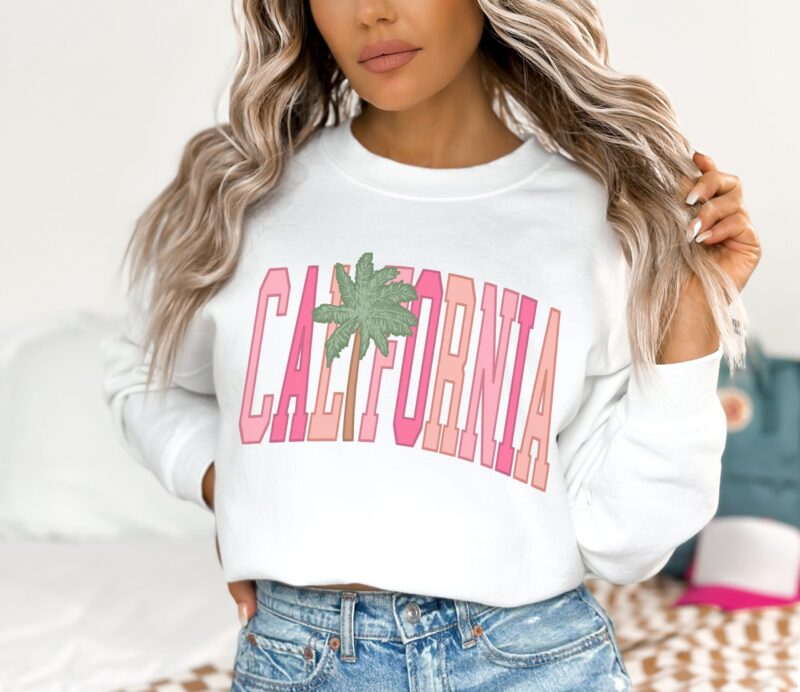 white sweatshirt - California