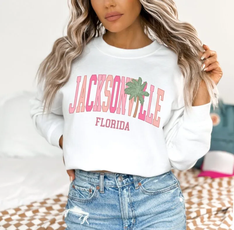 white sweatshirt