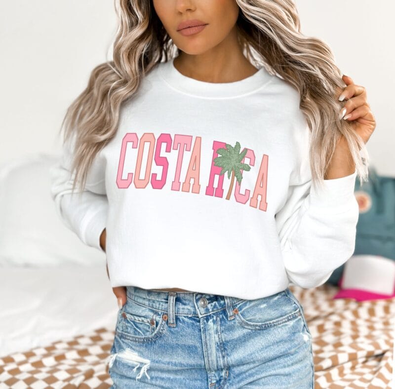 white sweatshirt
