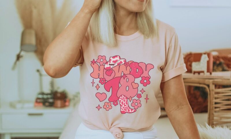 heather peach shirt