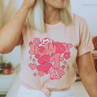 heather peach shirt