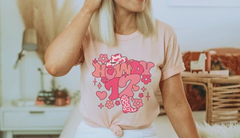 heather peach shirt