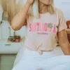 heather peach shirt