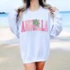 white sweatshirt