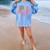 light blue sweatshirt