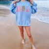 light blue sweatshirt