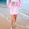 light pink sweatshirt