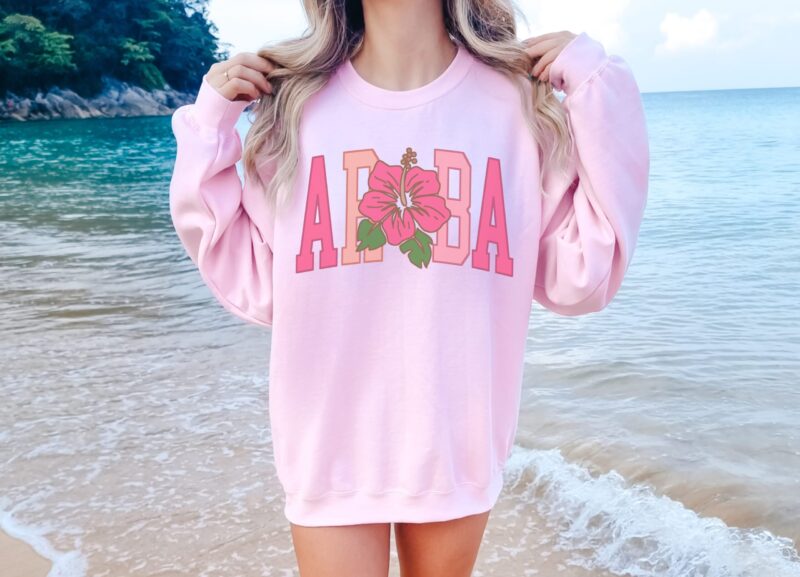 light pink sweatshirt