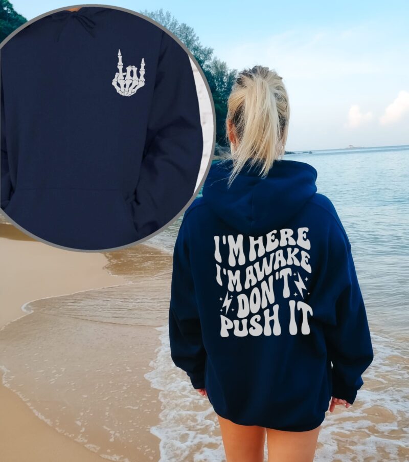 navy hoodie